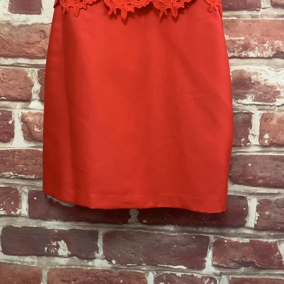 H&M Dress Women's Size 10 Red Embroidered Floral With Removeable Straps - Picture 5 of 9